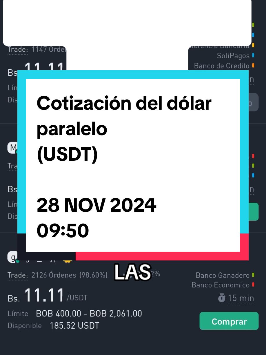 Cotización del dólar paralelo  #microfinanzas #finanzas #binance #adriandelgadorivero #flypシ #pov #economista #dolar #bolivia #economia #usdt #paratiiiiiiiiiiiiiiiiiiiiiiiiiiiiiii #dinero