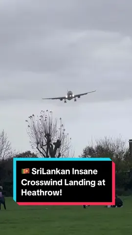 INSANE CROSSWIND LANDING! 😱during the storm Bert ✈️.. SriLankan Airbus A330 #airbus #airbusa330 #aviation #airplane #landing #airport #planespotting #storm #fyp