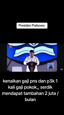 pidato presiden prabowo dalam rangka peringatan hari guru menetapkan kenaikan gaji guru PNS dan p3 k sebesar 1 kali gaji pokok tahun 2025 serta tambahan 2 juta per bulan bagi guru bersertifikasi #prabowosubianto  #gerindra  #guru  #ppgdaljab 