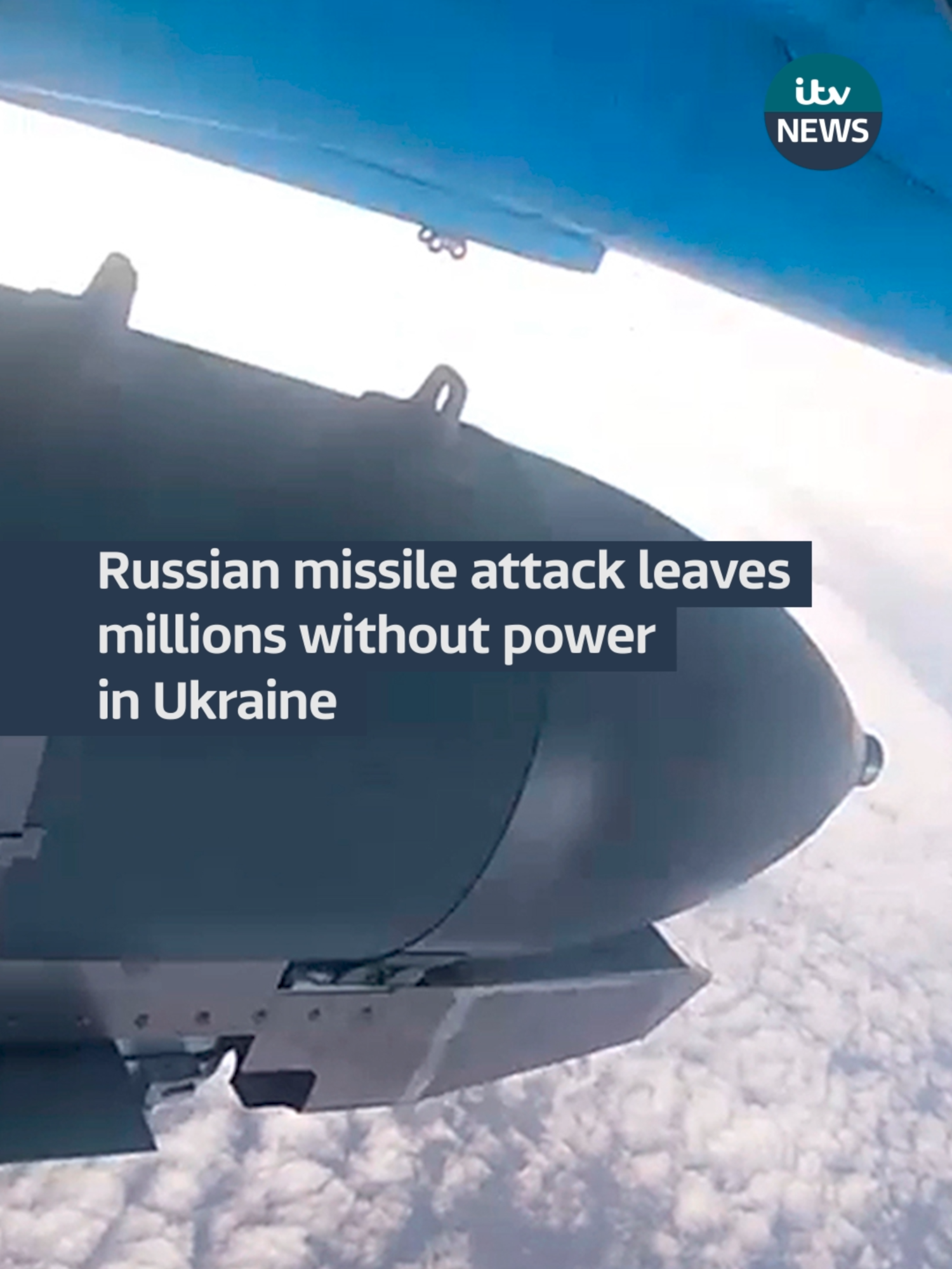 More than a million people in Ukraine have been left without power after Russia launched a massive missile strike on the country. Russian President Vladimir Putin says it’s in response to Ukraine’s recent attacks using US and UK-supplied weapons #itvnews #russia #ukraine