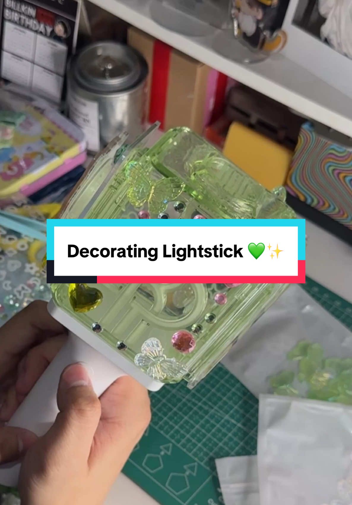 Decorating my nct dream lightstick!🥹💚 SUPERRR EXCITEDDDD TDS 3 ENCORE IN SEOUL!! 🥰🥰