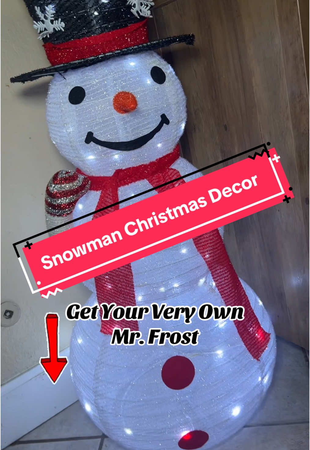 A snowman you can keep inside your home!! 😝☃️⛄️😍 #snowman #christmas #christmasdecor #christmasdecorating #christmasdecorations 