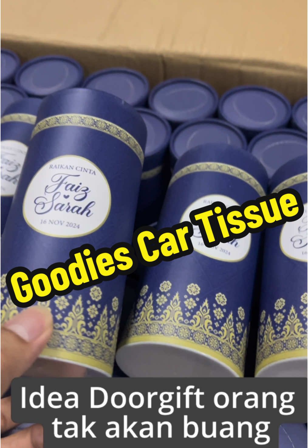 Custome premium goodies car tissue for Kenduri Kahwin #goodieskahwin #goodies #goodiesmurah 