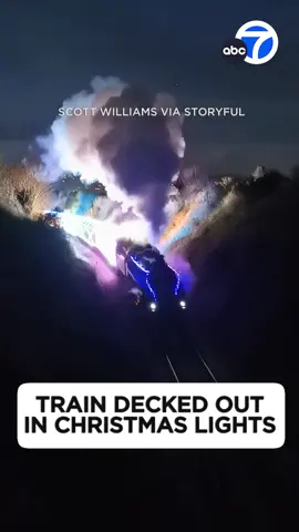 This train is ready for the holiday season! The Christmas Train of Lights was spotted chugging through southern England this week. The annual attraction was doing a test run before it officially opens on Friday.