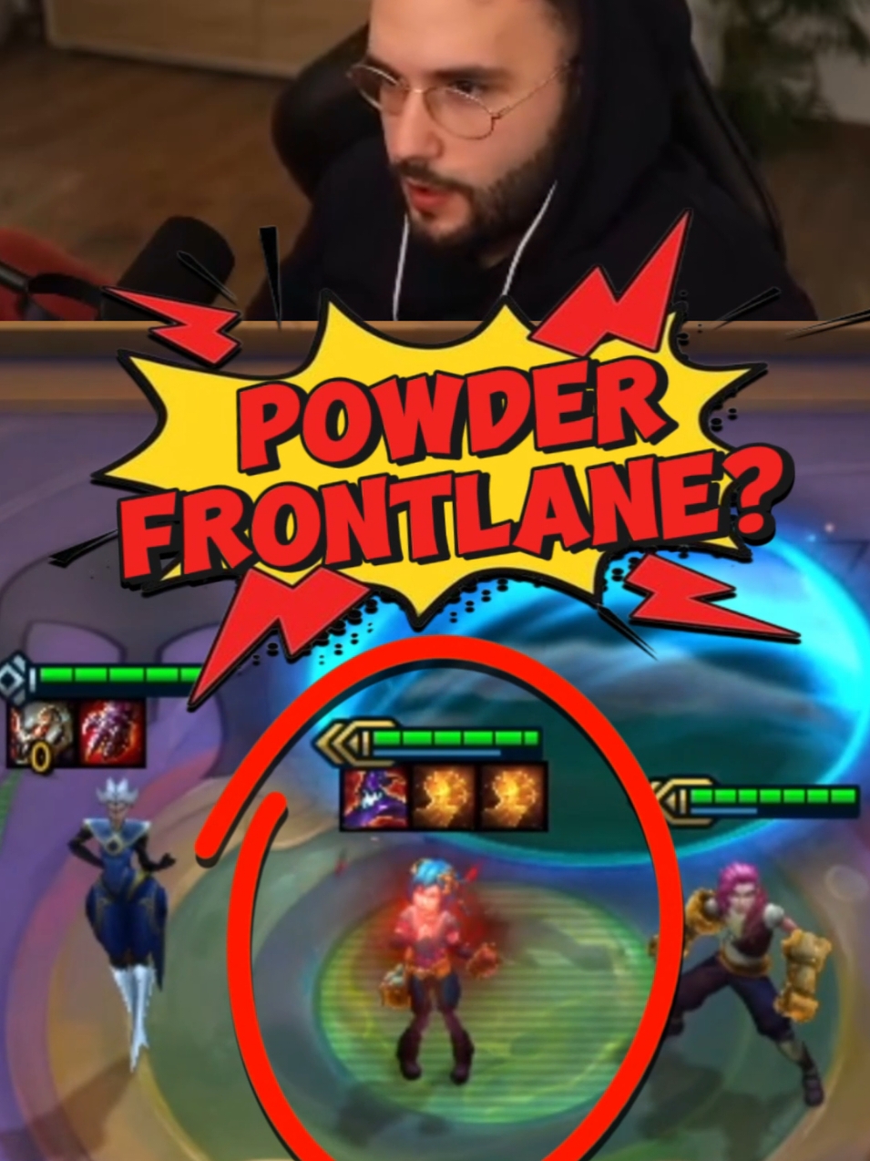 🤪POWDER FRONTLANE VA LOQUÍSIMA🤪 #tft #teamfighttactics #teamfight_tactics #tft_es #tftset13 