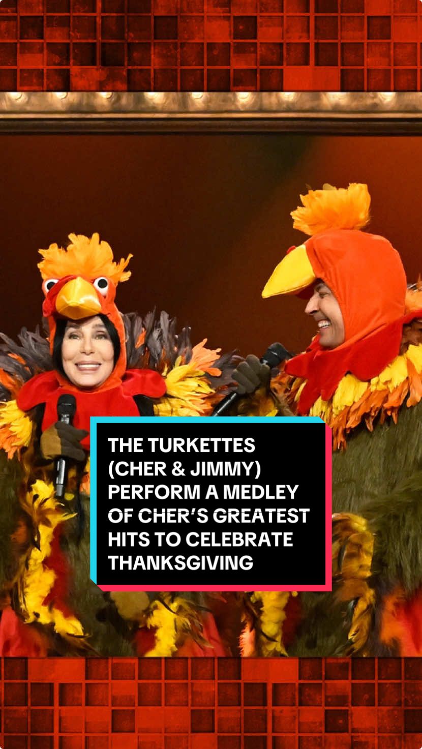 The Turkettes (@Cher & Jimmy) perform a medley of Cher’s greatest hits to celebrate Thanksgiving! #FallonTonight #TonightShow #Cher #HappyThanksgiving #JimmyFallon 