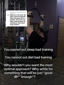 Replying to @user7588305371083 You can eat terrible and grow. You can sleep terrible and grow. But you cant train terrible and grow. Maybe some people overthink it but theres nothing more important than your training. So its a necessity to find the best way to do it if you care about being as big as possible @devon #bodybuilding #fyp #gym #lowvolumehighintensity #sciencebasedtraining #sciencebasedtraining #upperlower #upperlowersplit 