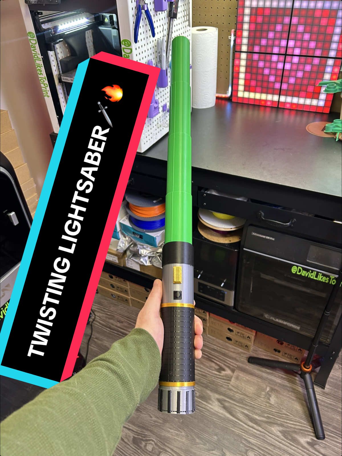 This LightSaber Is Epic! TWISTING LIGHTSABER🗡️🔥 #3d #3dprinting #3dprint #3dprinted #fyp #fypシ #viral #zxycba #3dprints #3dprintinglife #3dprintingtiktok #3dprintingfail #3dprintingnerd #3dprintingtips #3dprintingideas #bambu #bambulabs #bambup1p #asmr #3dprintingasmr #satisfying #satisfyingvideo #lightsaber #lightsabers #lightsaberbattles #starwars #starwarsmemes #starwarsedit #starwarscosplay #saber #sword #movie #awesome 