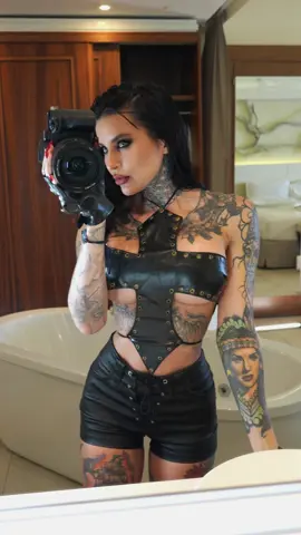 Something to pray to #latex #shinyfashion #inked #leatherfashion #leather #leathergloves #gothicstyle 