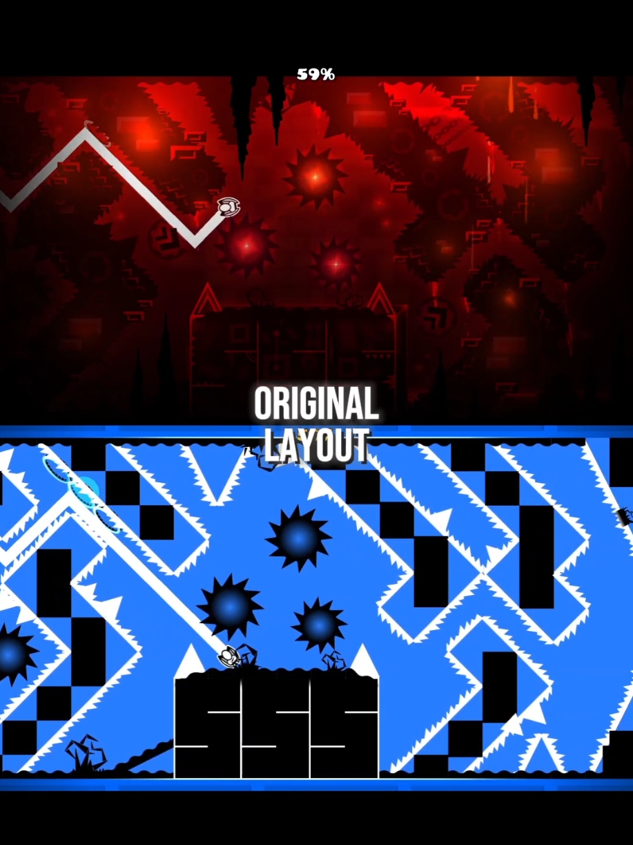 Slaughterhouse Original VS Layout #gd #geometrydash #slaughterhouse #slaughterhouselayout 