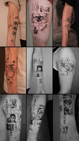 Anime + Geometric tattoo #animetattoos #TattooArtist #animelover #animetry #finelinertattoo #onepiecetattoo #AnimeInk #animetric #tattooreel #tattoocompilation #animetattoo 