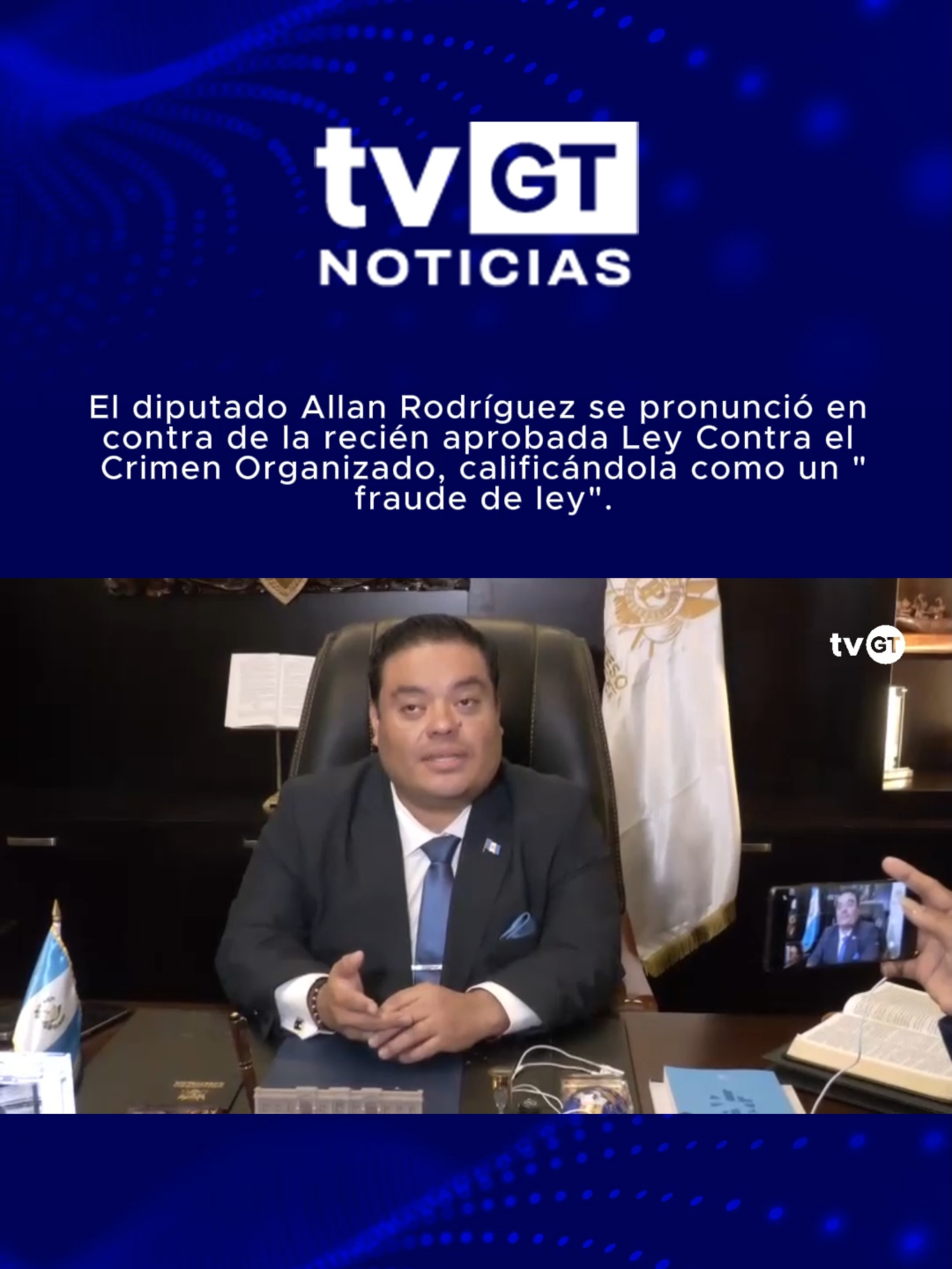 El diputado Allan Rodríguez se pronunció en contra de la recién aprobada Ley Contra el Crimen Organizado, calificándola como un 