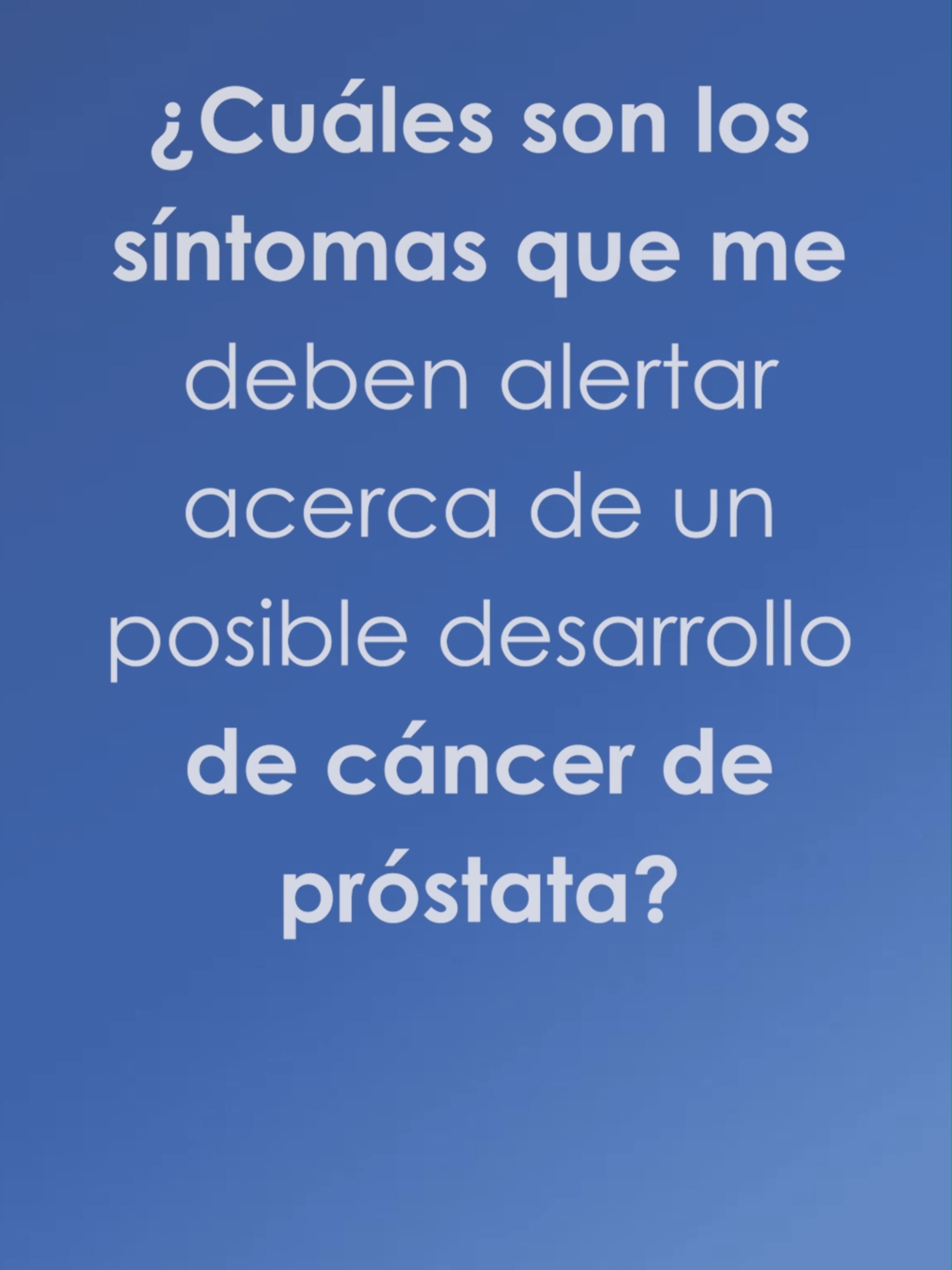 🩺 Aunque el cáncer de próstata puede surgir sin factores de riesgo evidentes, existen síntomas que no debemos ignorar. 🚨 Descubra más detalles en el video.  🕒 Recuerde: la detección temprana salva vidas. #AsambleaCRC #Movember