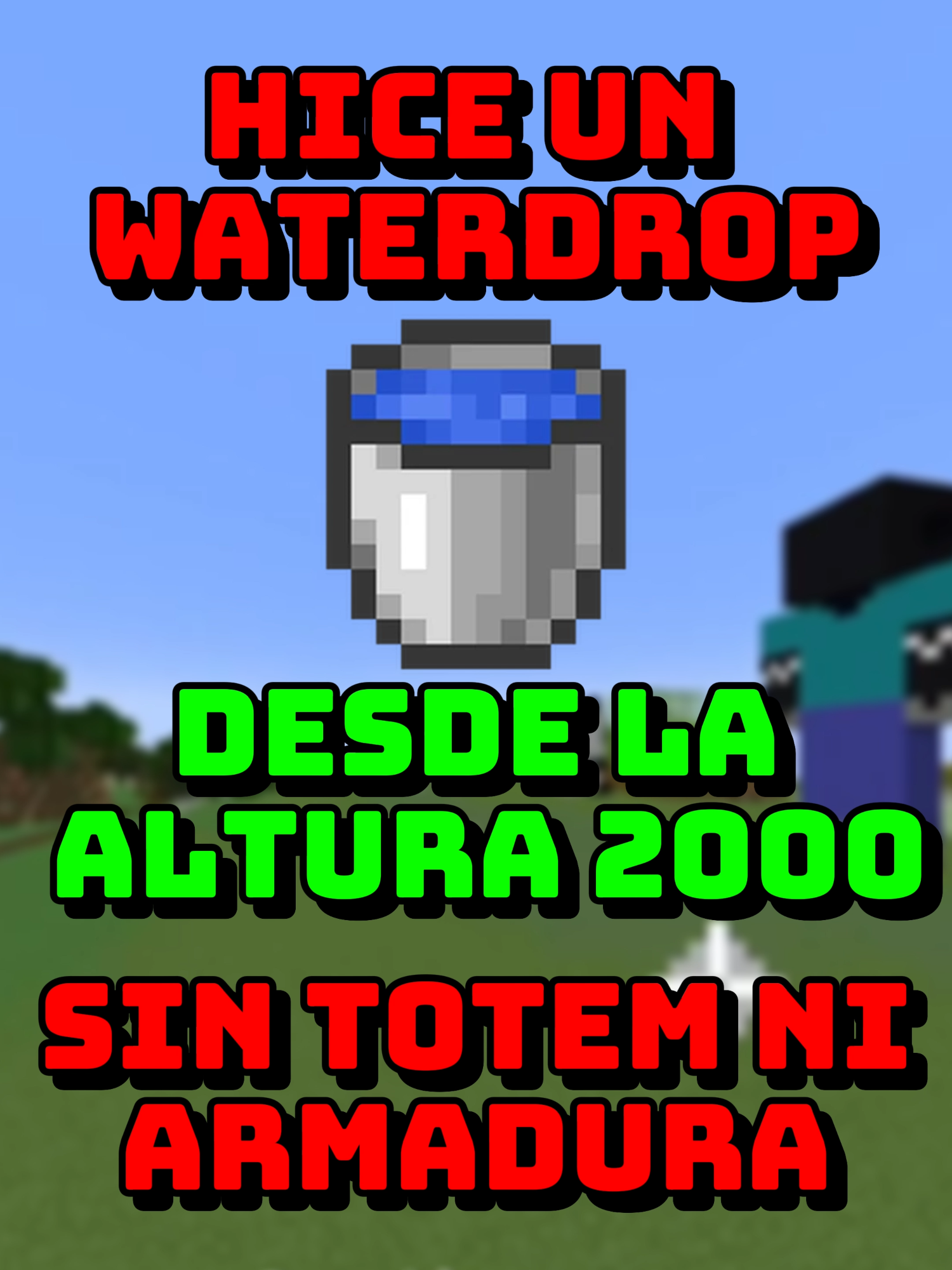 hice un waterdrop desde la altura 2000 🤩 #Minecraft #minecrafttecnico #tiktoklive #humor #fyp #fyppppppppppppppppppppppp