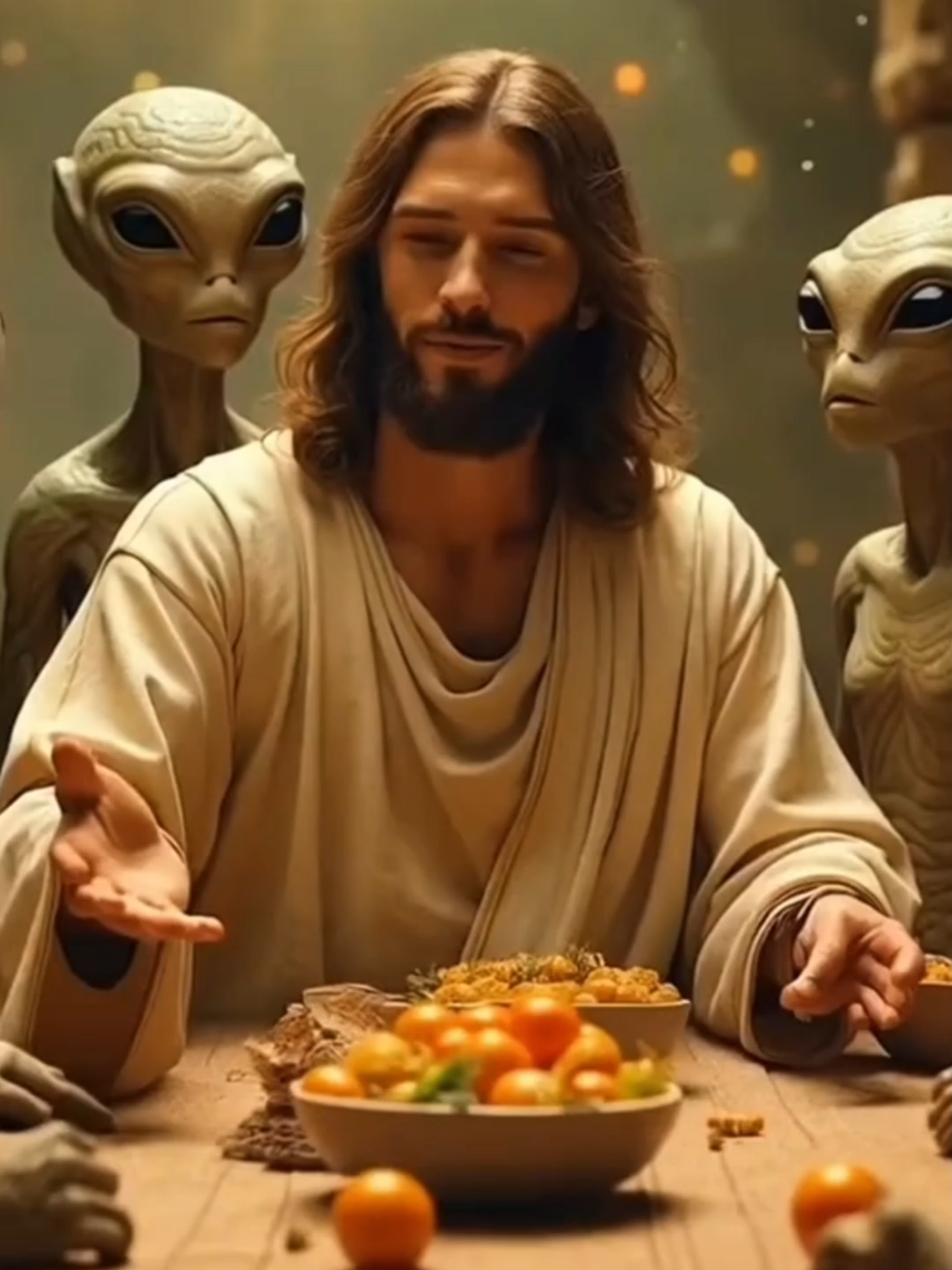 La última Cena fué con extraterrestres #jesus #usa🇺🇸