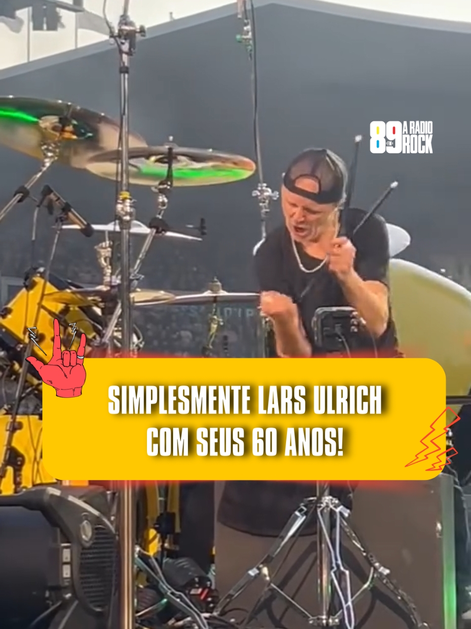 SIMPLESMENTE LARS ULRICH COM SEUS 60 ANOS! Créditos: Reprodução Internet. #89 #89fm #89aradiorock #89fmaradiorock #radiorock #aradiorock #rock #vivaorock #metallica