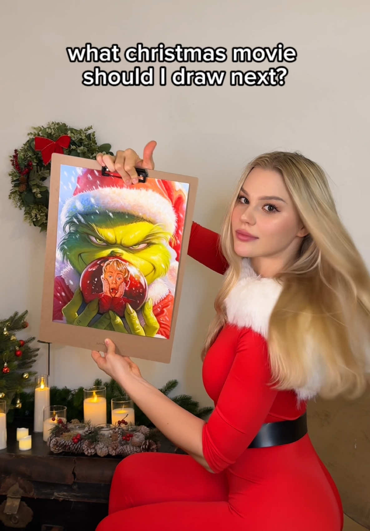 TWO ARTIST-ONE CANVAS! HOME ALONE + GLINCH💚 WHAT CHRISTMAS MOVIE SHOULD I DRAW NEXT? #christmas #grinch #homealone #art #artchallenge 