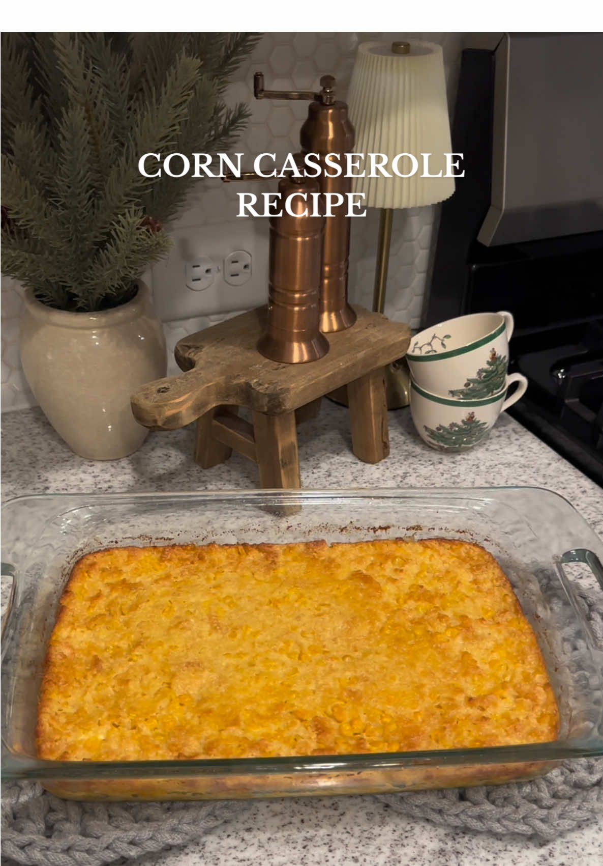 Happy Thanksgiving! 🦃 🤎 Corn casserole recipe🌽 1 can cream style corn 1 can whole kernel corn 1 cup crushed ritz crackers  1/4 cup sugar  1 cup milk  2 eggs 1 stick butter  Melt butter in a 9x13 baking dish. Combine all other ingredients and pour into baking dish. Bake at 400° for 45 minutes uncovered until brown around the edges.  #thanksgiving #thanksgivingrecipes  #creatorsearchinsights #corncasserole #thanksgivingdinner #sidedish #Recipe 