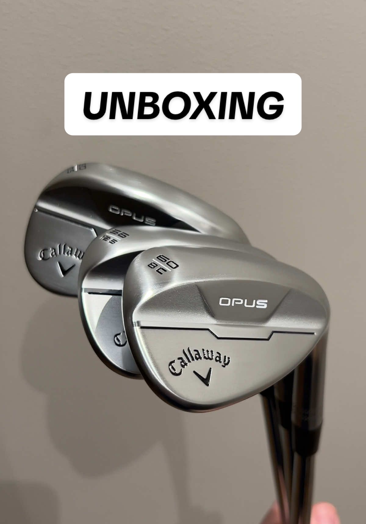 Review coming soon! ⛳️ Callaway Opus Wedges 🔥 #golf #golftok #golfclubs #unboxing #callawaygolf #fyp #foryou @CallawayGolfEU 