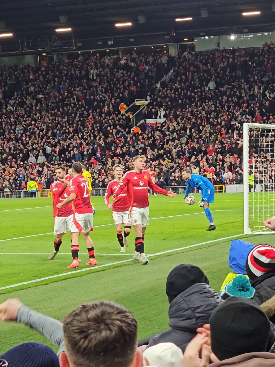 Rasmus Højlund's goal 3:2 vs Bodo/Glimt 🔥 #mufc #unitedontiktok #hojlund #højlund #europaleague #manchesterunited #goal