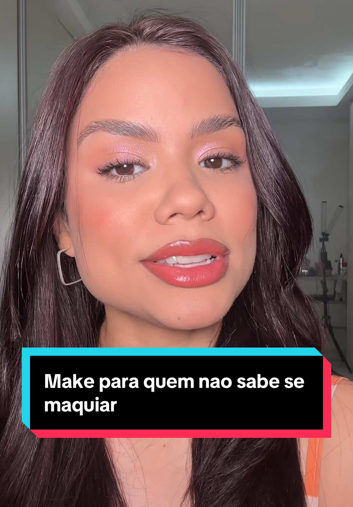 Make para quem nao sabe se maquiar! Aula gratis de make ❤️ #makeup #maquiagem #tutorialmakeup #makeuptiktok 