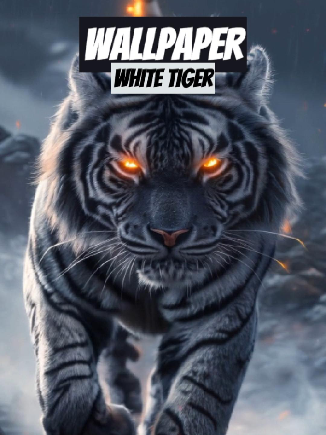 a #misty #white #tiger in #wallpaper Style. Any wishes? #ai #midjourney #haadiverse #fantasy #Mythology #bestwallpapers #livewallpaper #tigerking #majestic #fire