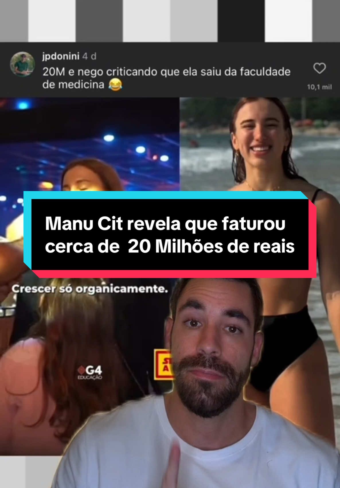 Manu Cit revelou fatura cerca de 20 milhões de reais, e ainda tem gente falando que no TikTok so tem dancinha… 