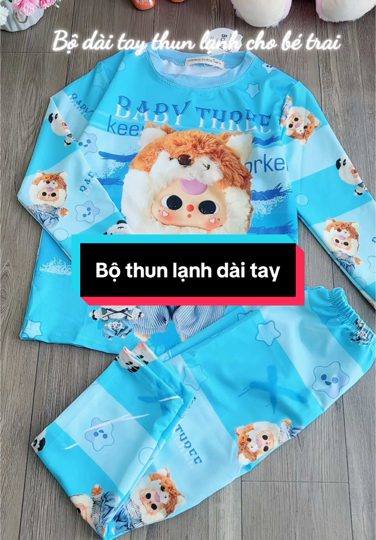 Bộ dài tay thun lạnh in hình baby three cho bé trai #phuonganhkids #mevabe #thoitrangtreem #thoitrangtiktok #quanaotreem #dobotreem #dobobetrai #dodaitaychobe #viral #xuhuong 