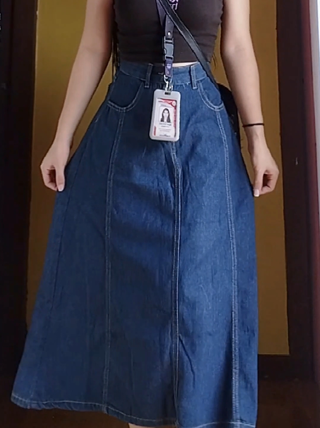 Know that this is denim so it's worth it for it's price💖✨ #denimlongskirt #longskirt #skirt #skirtoutfits 