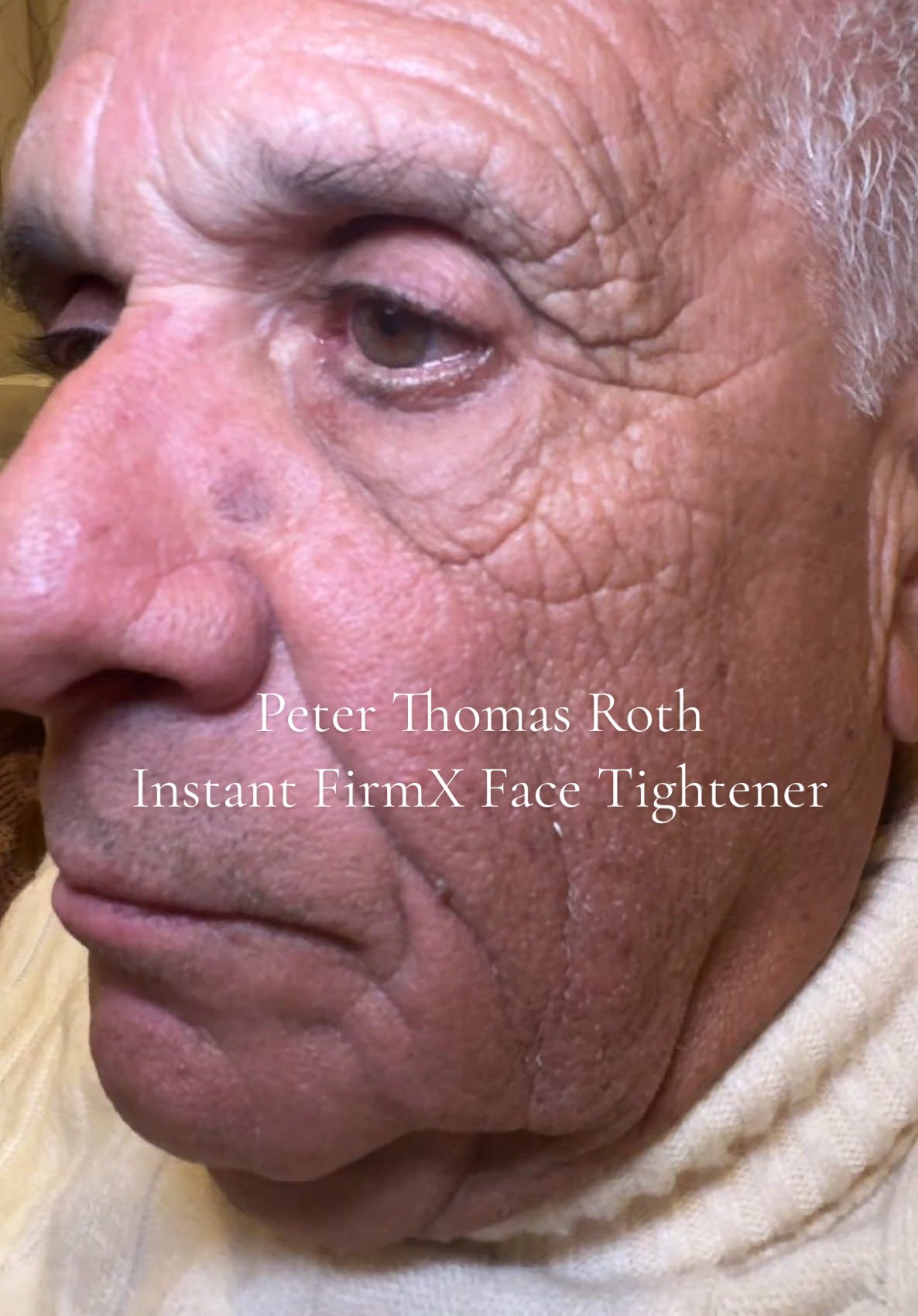 Replying to @marthajaneferguson I have honestly never been so blown away by a product before!! @Peter Thomas Roth Labs instant firmx face tightener is quite literally magic!! This is not only for women but men can absolutely use this too!! #peterthomasroth #antiaging #wrinkles #matureskin #undereyebags #tiktokshopcybermonday #tiktokshopholidayhaul