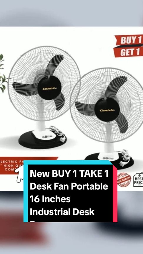 New BUY 1 TAKE 1 Desk Fan Portable 16 Inches Industrial Desk Fan Only ₱598.80 pesos! Don't miss out! Tap the link below! #buy1take1deskfan #TikTokShop #tiktokph #tiktokaffiliate #TikTokFashion #tiktokfinds #LearnOnTikTok 