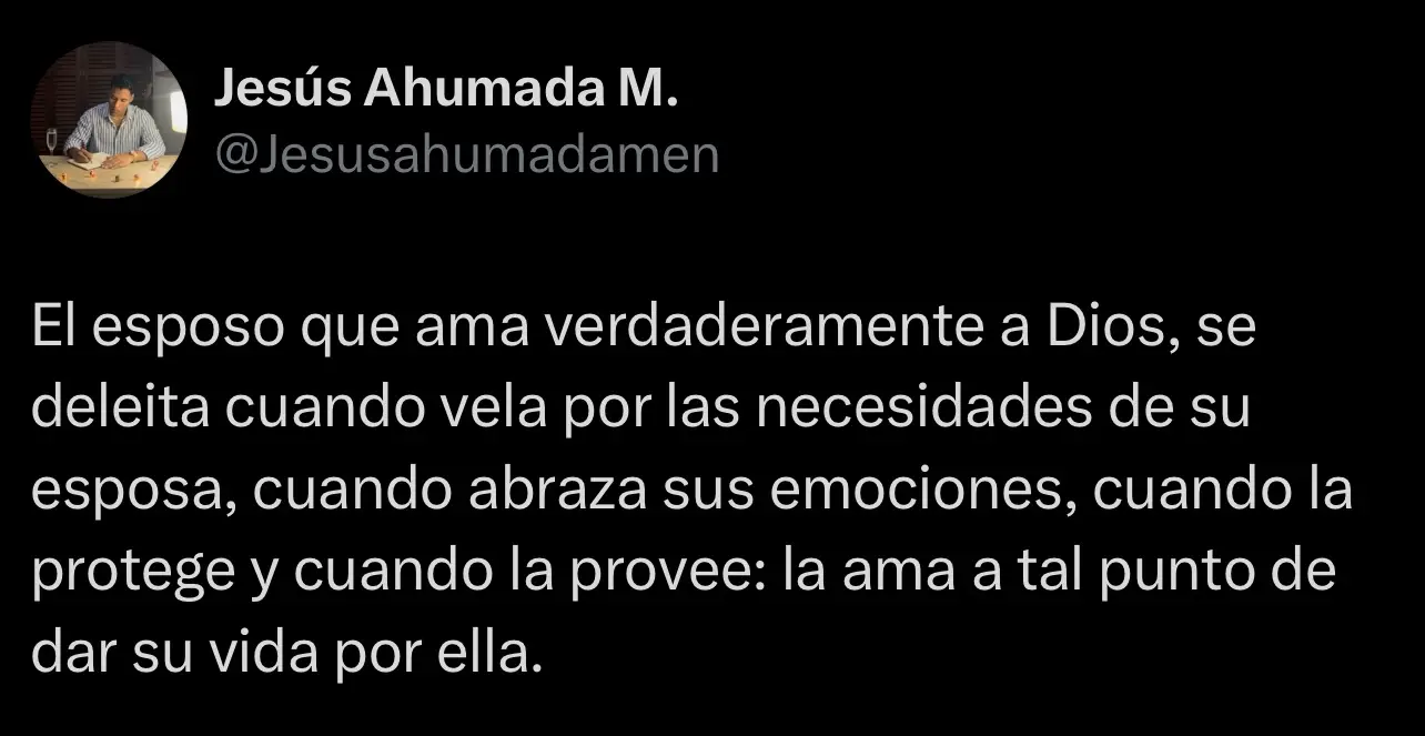 «Esposos, amen a sus esposas, así como Cristo amó a la iglesia y se entregó por ella».  Efesios 5:25  ¿Qué hizo Jesus por su iglesia?: murió por ella, por amor. Entre más un esposo ame a Dios, más amará a su esposa. #matrimonio #Dios #consejos 