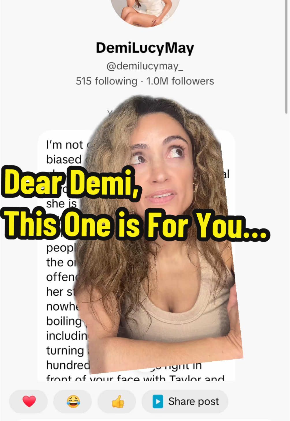 Demi, it’s not “blind loyalty” it’s being supportive. I support Taylor cause she does NOT HIDE who she really is. She shares the good, bad, the ugly with her followers. You werent calling us a “cult” when we supportrd Taylor and you. We are calling you out cause you are going wild in the comments. #taylorfrankiepaul #demi #momtok #slomw #secretlivesofmormonwives #momtokdrama #greenscreen 