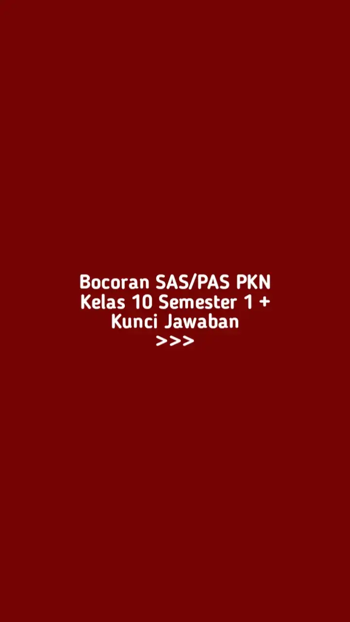 Cuma untuk Latihan!!!! #sma #ulangan #ulanganakhirsemester #kurikulummerdeka #belajarbareng #soalsumatif #belajaronline #belajarditiktok #pas #belajar #pkn #ppkn 