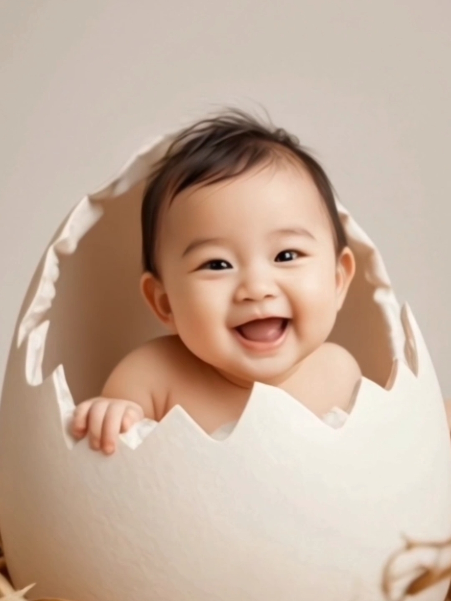 eggbaby #hatchingeggstobebaby #you'resocute #smilingbabiesarelovable #top100children's songs