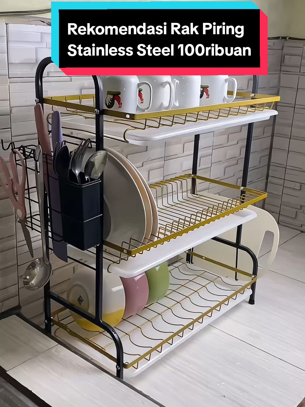 Rekomendasi rak piring stainless steel kokoh dan awet pemakaian #rakpiringstainless #rakpiring #rakpiringmurah #perabotanrumahtangga #wibgajian #megasale1212 