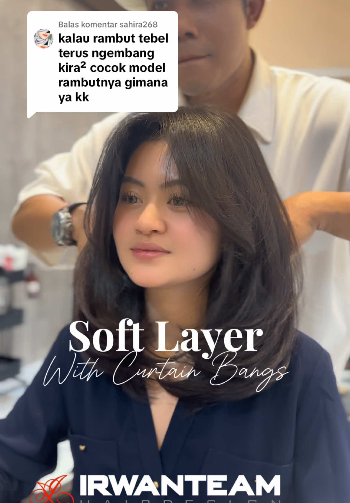 Membalas @sahira268  Rekomendasi Hair Cut Rambut Tebal Dan Ngembang🥰✨ “Soft Layer With Curtain Bangs “ #fyp #irwanteampik #irwanteamhairdesign #softlayers #curtainbangs #hairtok #salon #salonpik #salonjakartautara 