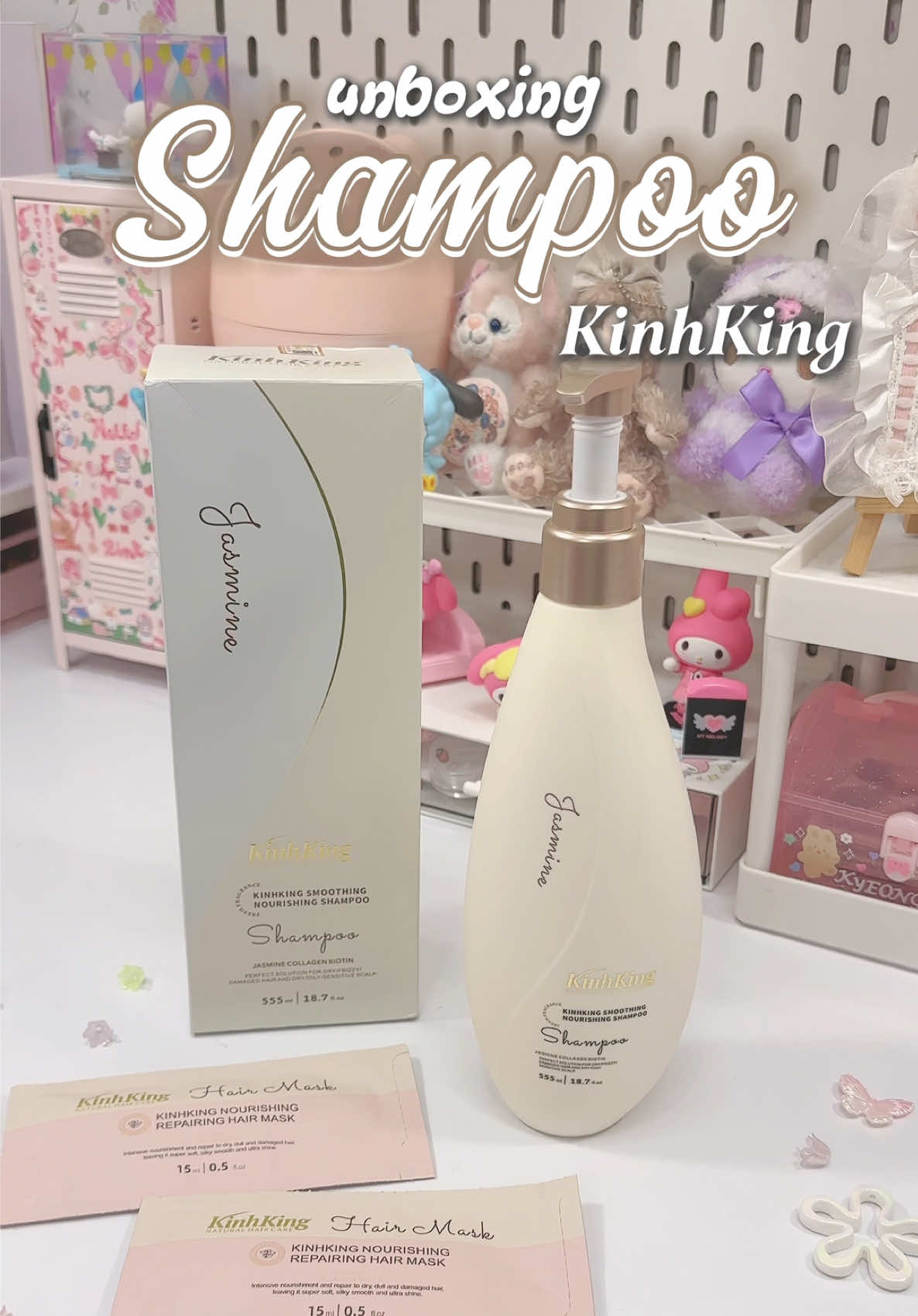 dầu gội thơm ơi là thơm 💗 #shampoo #KinhKing #umbox #review #jasmineshampoo #muataitiktokshop  #daugoicaocapkinhking #daugoithaoduoc #haircare #chamsoctoc #phuchoitoc #lamdepkhongkho 