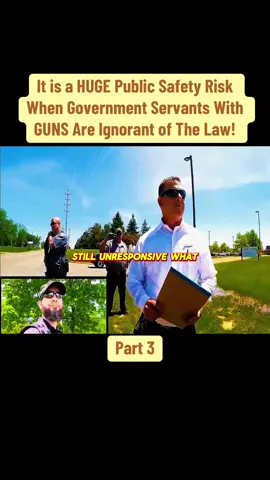 It is a HUGE Public Safety Risk When Government Servants With GUNS Are Ignorant of The Law! #cops #copsoftiktok #law #audit #usa🇺🇸 #fyp #viral_video #trendingvideo 