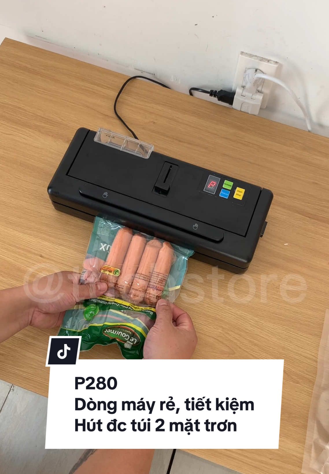 Máy hút chân không p280 , loại rẻ tiết kiệm hút đc túi 2 mặt trơn #tuchstore2900 #p280tuchshop #meohaytiktok #LearnOnTikTok 