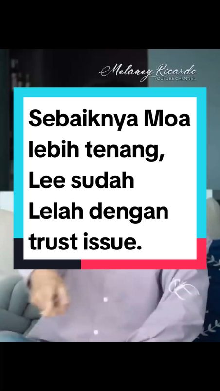 Replying to @user2515392998884  Sebaiknya Moa lebih ikhlas Dan tenang, Lee sudah Lelah dengan trust issue..