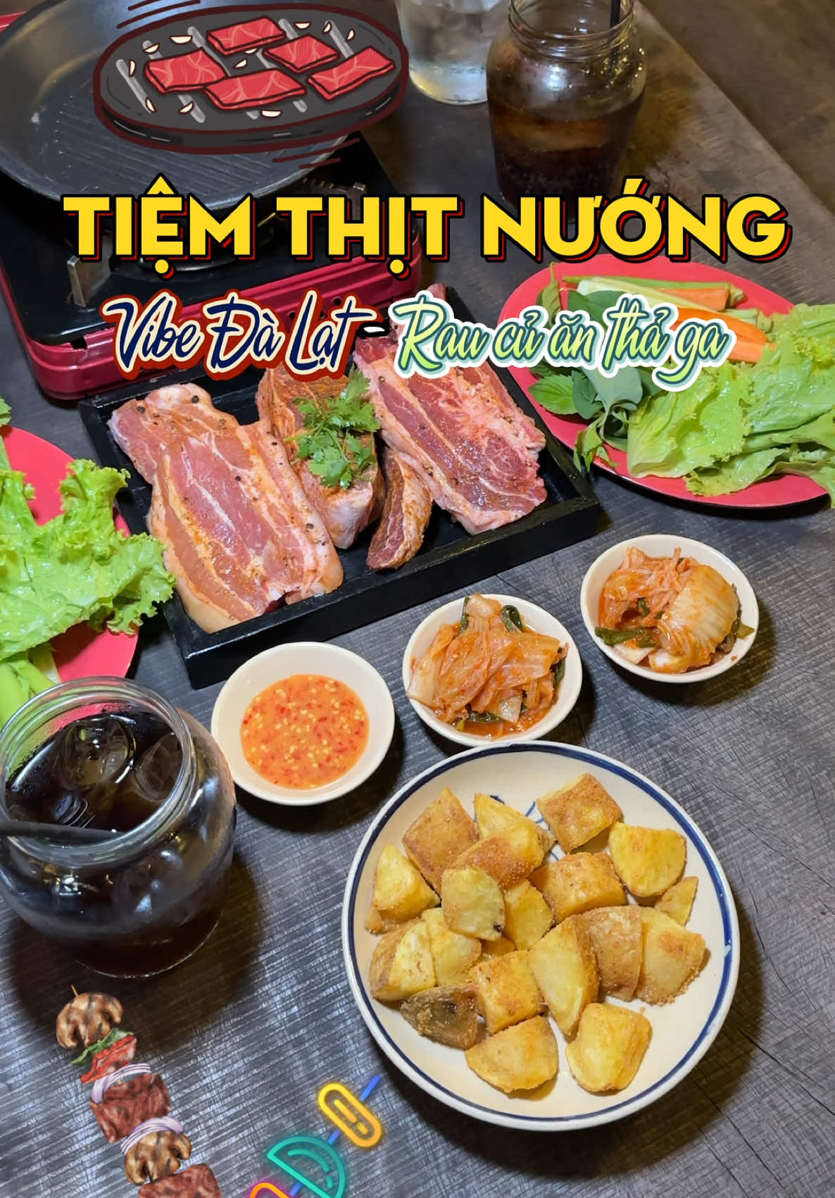 Tiệm thịt nướng có vibe Đà Lạt, rau củ ăn thoải mái miễn phí @Chủ quán review #angiomytho #chuquanreview #thitnuong #mienphi #raucuqua #chill #monnuong 