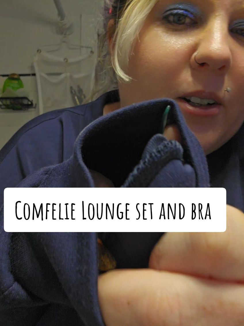 This bra is great. I wear it all the time and it's held up well to being washed a lot. And this set is soo comfy that yes I'm making back to back videos about it because it's really nice. *my teeth are blue from my drink 😂* Also I realized after recording these aren't the same brand they had similar names I guess so I thought they were 😅 #comfortable #womensset #bras #bra #loungewear #comfelie #comfelielife #tiktokshopholidayhaul #tiktokshopcybermonday #tiktokshopblackfriday #spotlightfinds 