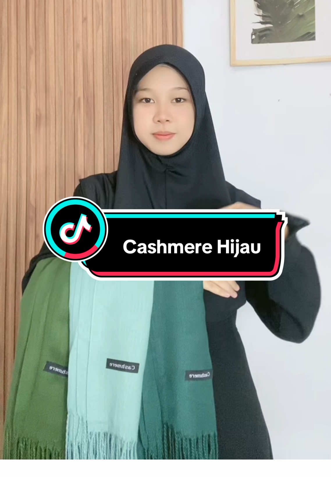 Try on Cashmere warna hijau😍💚 #megaguncang1212 #pashminacashmere #cashmere #pashminaviral 