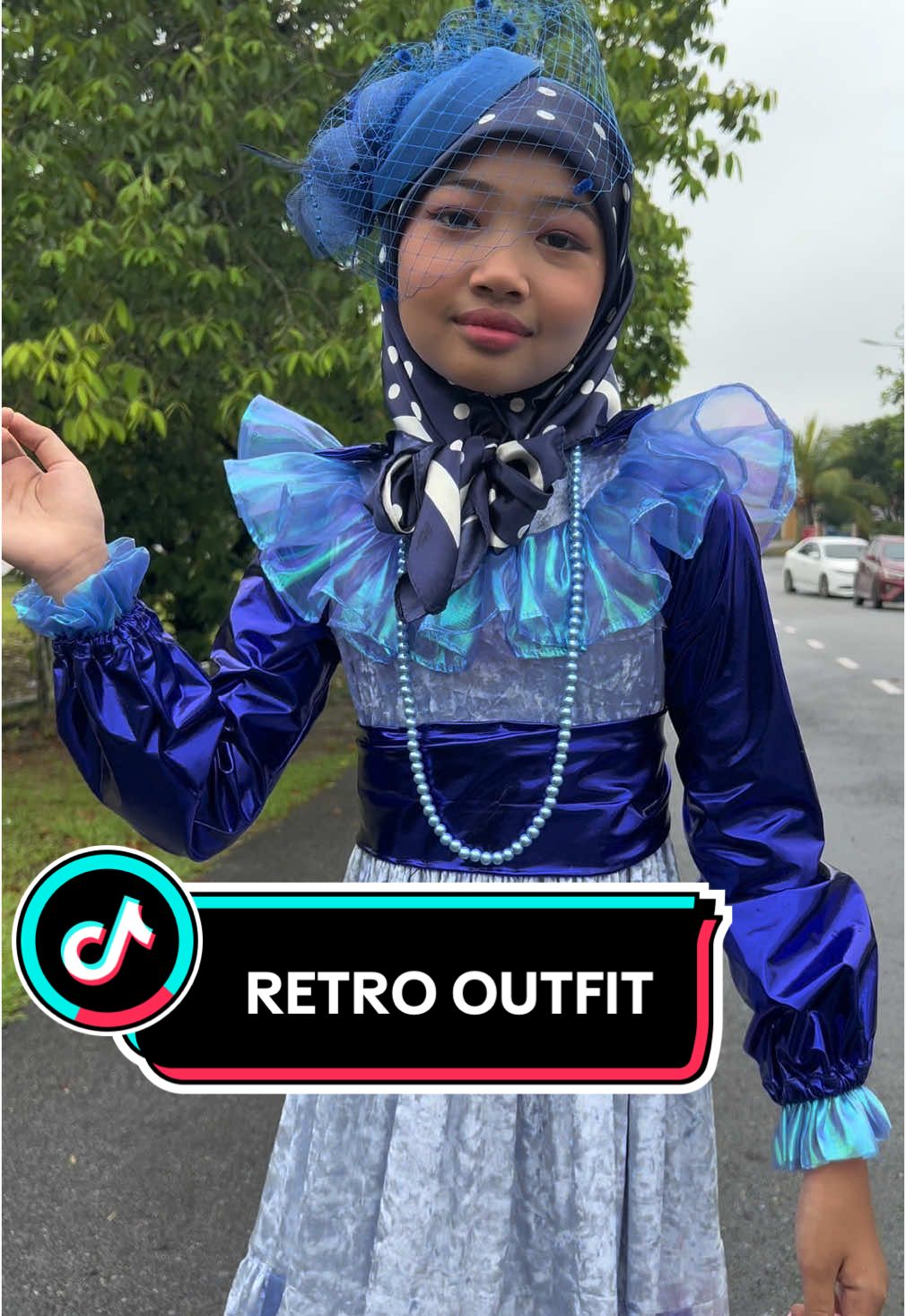 RETRO OUTFIT  Pilihan biru sift dan royal blue  #temaretro #harisambutankanak2 #temaharikanak2retro #temaretro2024 #eningcollection #tempahancustom 