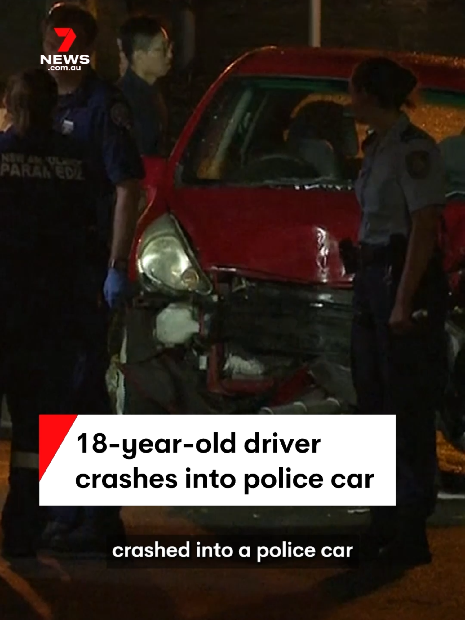 A teenage driver has crashed into a police car while allegedly trying to make an escape at McMahons Point on Sydney's lower north shore. #mcmahonspoint #northshore #lowernorthshore #sydney #sydneyharbour #police #nswpolice #7NEWS