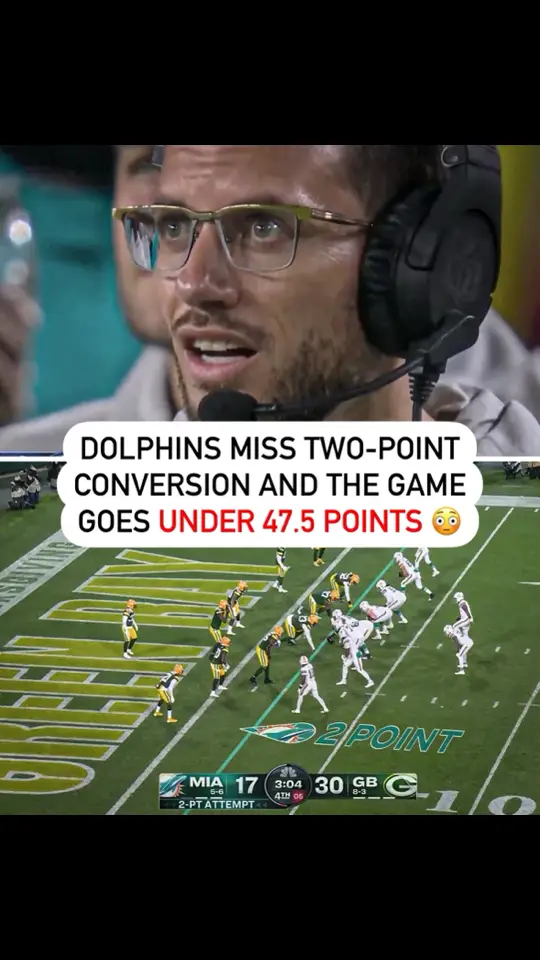 Brutal beat for over bettors 😭 #sportsbetting #nfl #parlay #football #packers #dolphins 