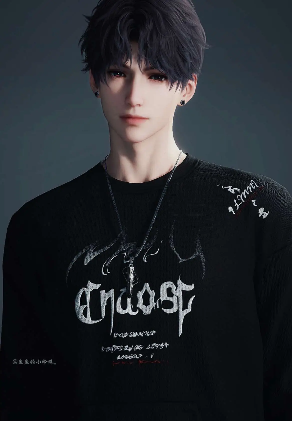 They needa add piercing option for him🤤  Pic credit: 鱼鱼的小珍珠 #rafayel #loveanddeepspacerafayel #loveanddeepspace #lad #lnd #otome 