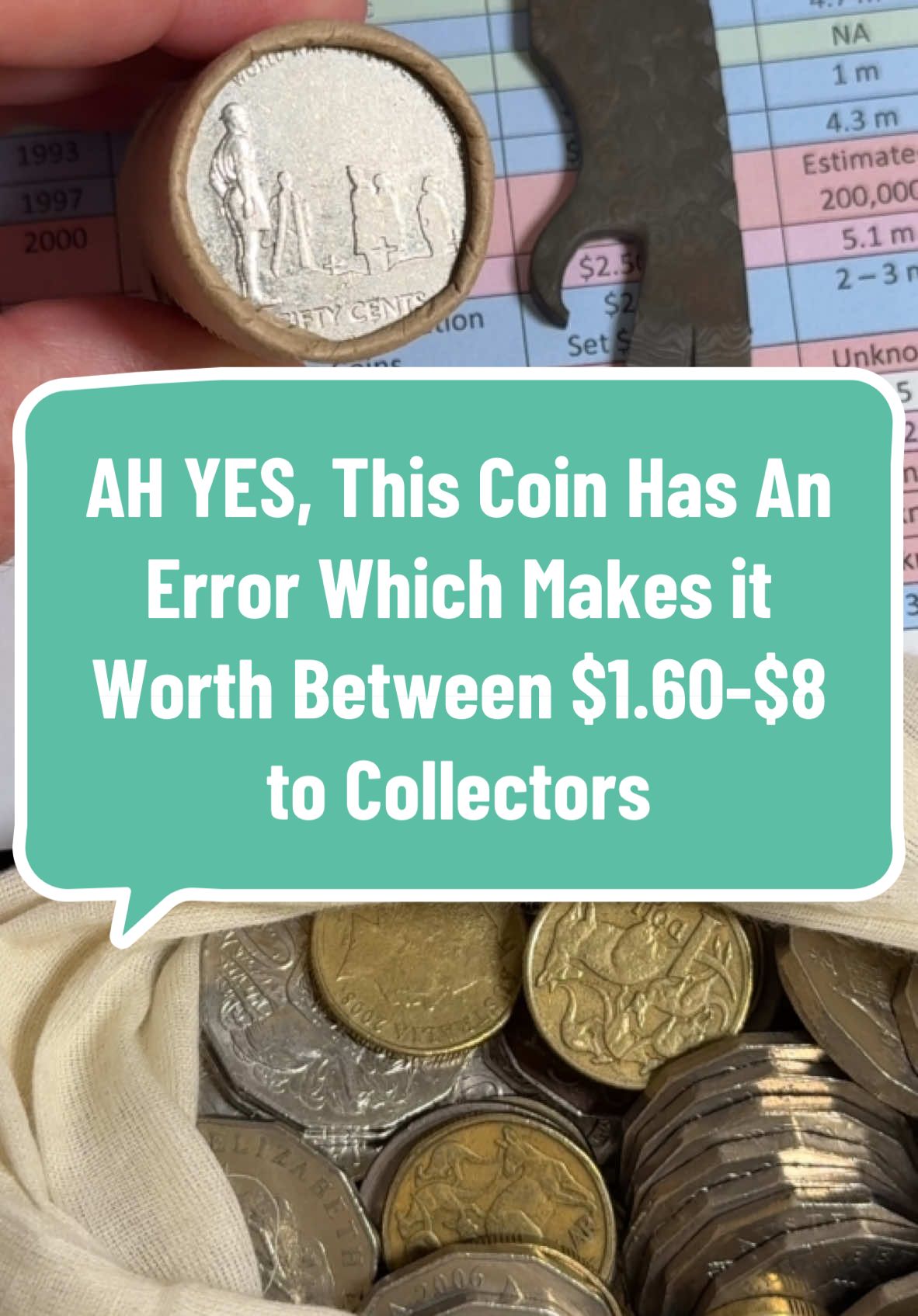 AH YES, This Coin Has An Error Which Makes it Worth Between $1.60-$8 to Collectors #collectors #moneyworth #errorcoin #mistake #AUS #good