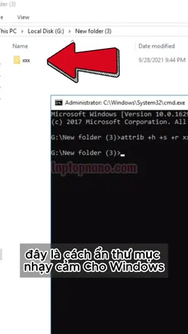 Cách ẩn thư mục không cho người khác thấy #laptopnano #meohaymaytinh #thuthuatmaytinh #xuhuongtiktok #xuhuong #fyp 